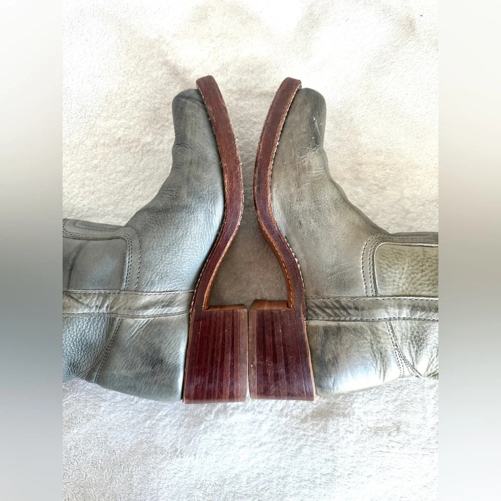FRYE low heel Over‎ the Knee Tall Campus Boots RARE Blue size 7